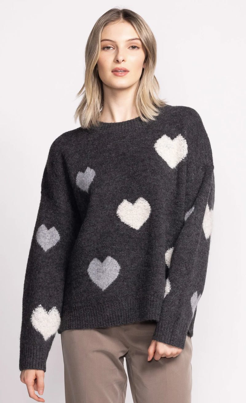 Pink Martini Emily Sweater in Charcoal Grey