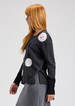 Zaket & Plover Smiley Sweater in Charcoal