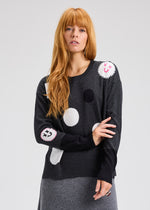 Zaket & Plover Smiley Sweater in Charcoal