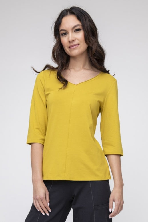 Liv by Habitat Essential Layers Elbow Tee in Gold