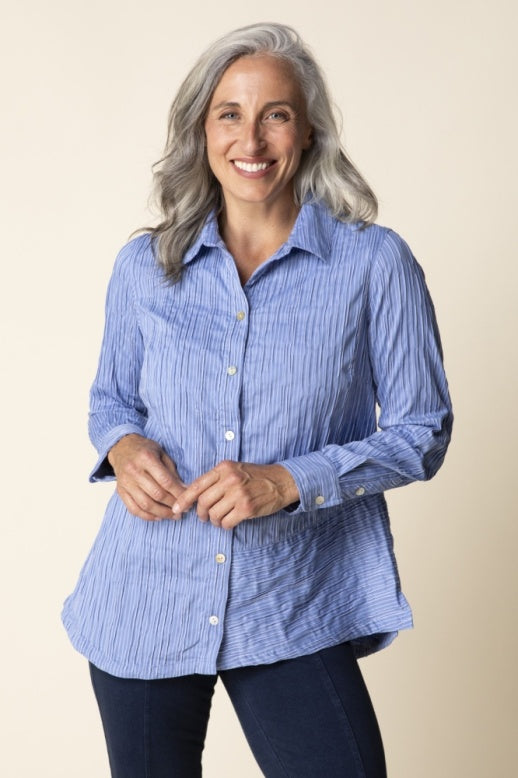 Habitat Santorini Stripe Selene Shirt - Harper Greer