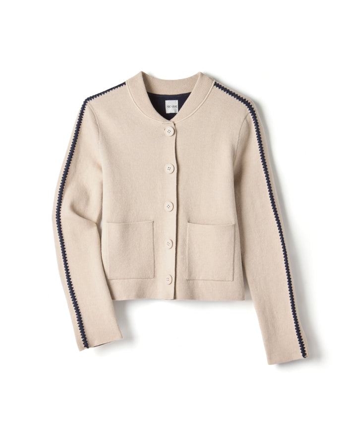 Nic + Zoe Dashing Dusk Knit Bomber Jacket