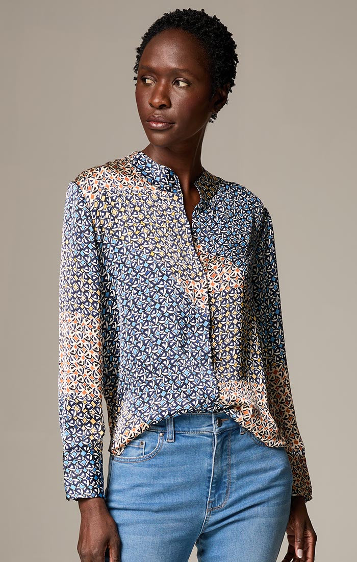 Nic + Zoe Monogram Mix Top