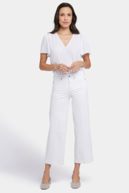 NYDJ's Teresa Wide Leg Capri in White