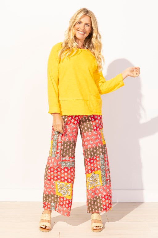 Escape by Habitat Regatta Rayon Paisley Vacay Pant in Coral