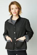 Habitat Double Faced Quilted Urban Jacket in Black