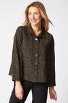 Habitat Crinkle Crepe Mosaic Easy Jacket in Lichen