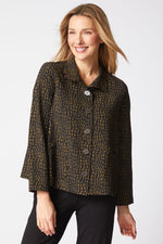 Habitat Crinkle Crepe Mosaic Easy Jacket in Lichen