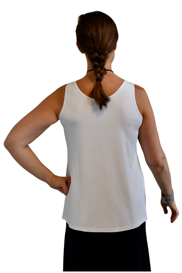 Sympli Go To Relaxed Tank in White